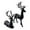 C, variant on AUDeals 2Pcs Plastic Reindeer Figurines Standing & Lying Christmas Tabletop Decor, Holiday Home Ornaments for Living Room, Mantel & Festive Decorations