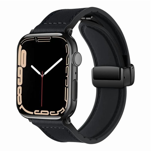 Correa de Piel para Apple Watch, Hebilla Magnética, Compatible con Todas las Series