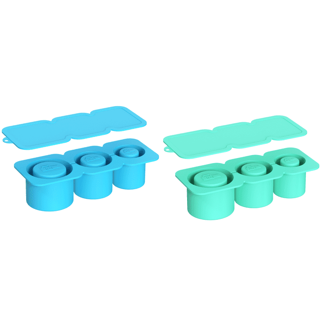 Bandeja para cubitos hielo con tapa moldes cilíndricos silicona tazas 30-40 onzas () azul