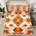 thumbnail image 2 of Homewish Hippie Boho Aztec Twin Sheet Sets, Vintage Western Abstract Twin Fitted Sheet, Rustic Farmhouse Flat Sheet, Breathable Home Decor, 3pcs, 2 of 7
