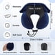 thumbnail image 5 of Almohada de Cuello de Viaje con Capucha Grande para Avión, Almohada de Espuma Viscoelástica Lavable, Azul Marino, 5 of 7