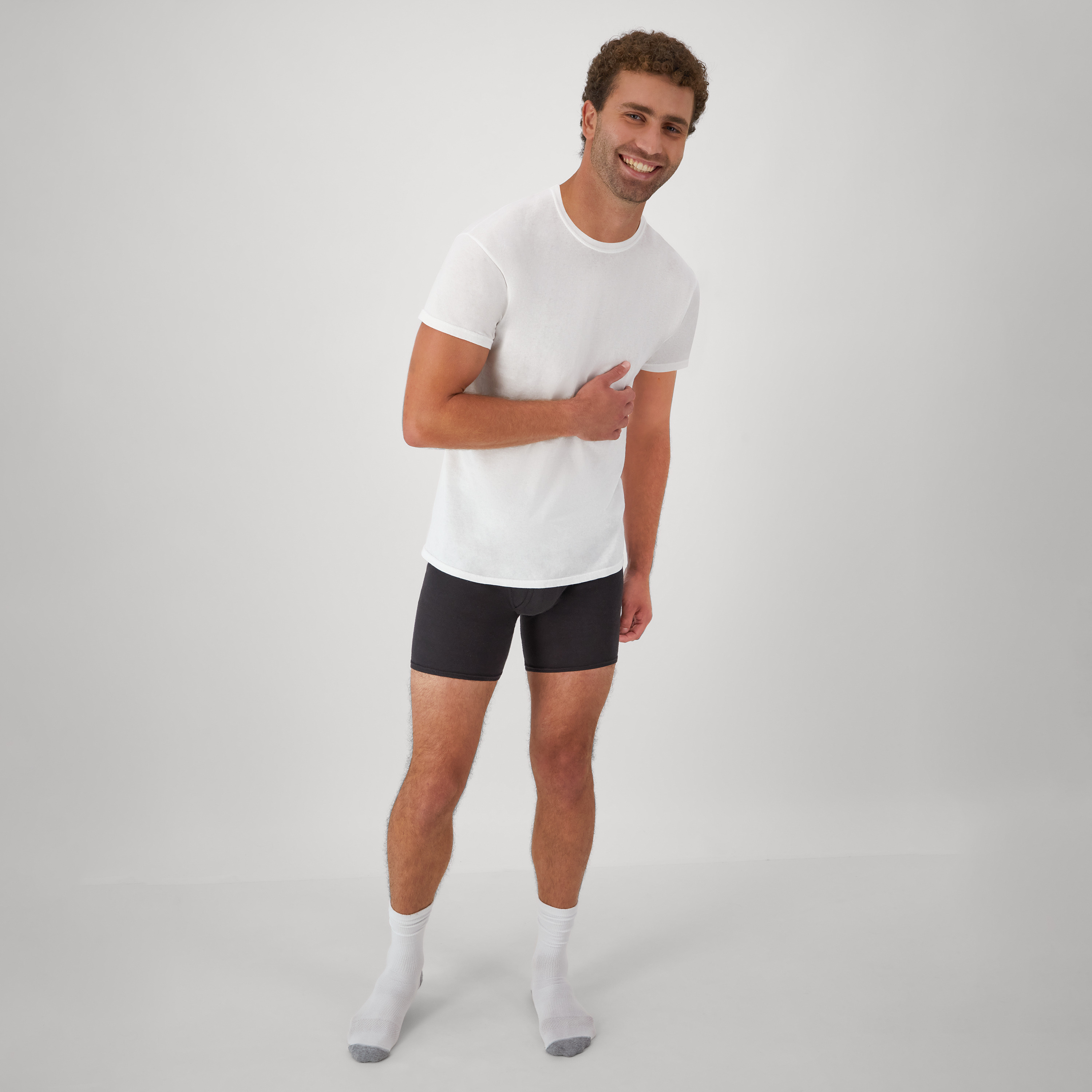 Hanes Men's White Crew T-Shirt Undershirts, 3 Pack photo 7