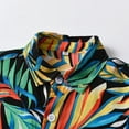 thumbnail image 6 of Gubotare Toddler Button Down Shirt Boys Hawaiian Shirts Short Sleeve Summer Beach Button Down Casual Shirts for Kids 4T 5T (Dark Green,4-5 Years), 6 of 9