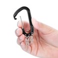 thumbnail image 2 of Mosquetón Clip de Llavero, aleación de Aluminio Multifuncional Monta?ismo Cerradura D Hebilla para monta?ismo Escalada en Roca Rappel Hunt Hammock(9.00 * 4.00 * 1.50cm-Negro) Campamento de Montañismo Octpeak No, 2 of 6