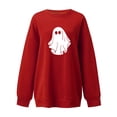 thumbnail image 4 of YVNAURA Women's Halloween Ghost Face Oversized Sweatshirt Long Sleeve Crew Neck Pullover Tops Graphic Horror Print Loose Fit Fall Outfits for Women Spooky Season Tee, Red,XL, 4 of 4
