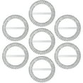 thumbnail image 1 of GOOHOCHY Hebilla redonda para marco de silla, 50 unidades, con decoración de diamantes, de plástico galvanizado, deslizador de cinta para cintura (interior 50 mm, exterior 68 mm), 1 of 7
