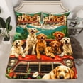 thumbnail image 2 of Erosebridal Draps de Lit pour Chiens Camion Rouge Très Grand, Literie pour Animaux Kawaii Taille Très Grand, Décoration de Chambre Florale, Léger, 4 Pcs, 2 of 7