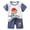 Grey, variant on Baby Boy Outfit Boys Summer Cute Cartoon Print Short Sleeve Tops Shorts Casual Suit Baby Boy Clothes Blue 18-24Months