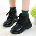 thumbnail image 2 of Toddler Boys Girls Boots Waterproof Leather Lace Up Ankle Anti-Slip Rubber Sole Baby Hiking Boots(Toddler/Little Kid), 2 of 7
