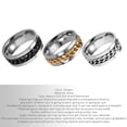 thumbnail image 2 of Miangastore Simple and Durable Titanium Steel Finger Ring for Decor Black with Box Size 9, 2 of 8