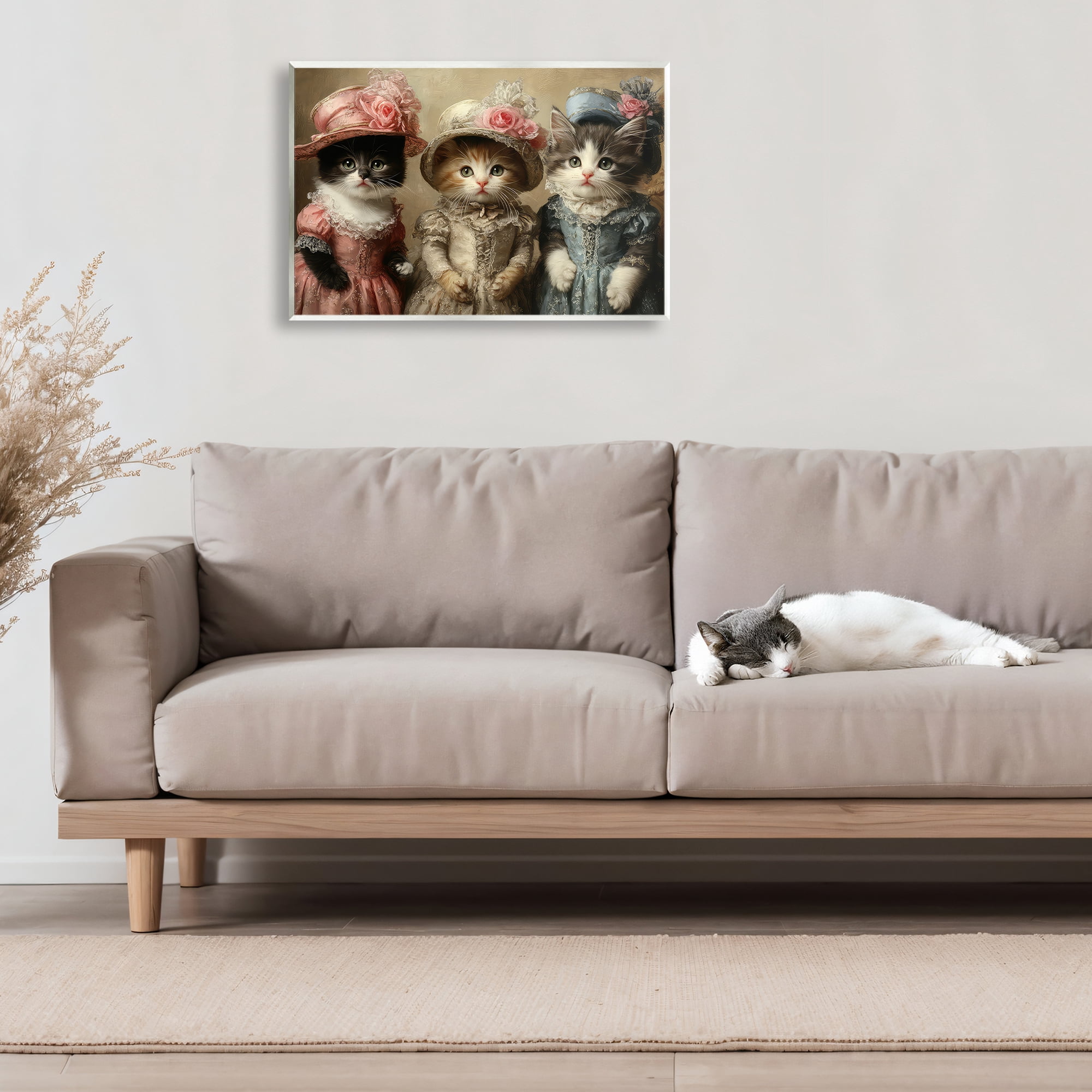 Stupell Industries Vintage Dress Cats Wall Plaque Art, design by The Wands Want