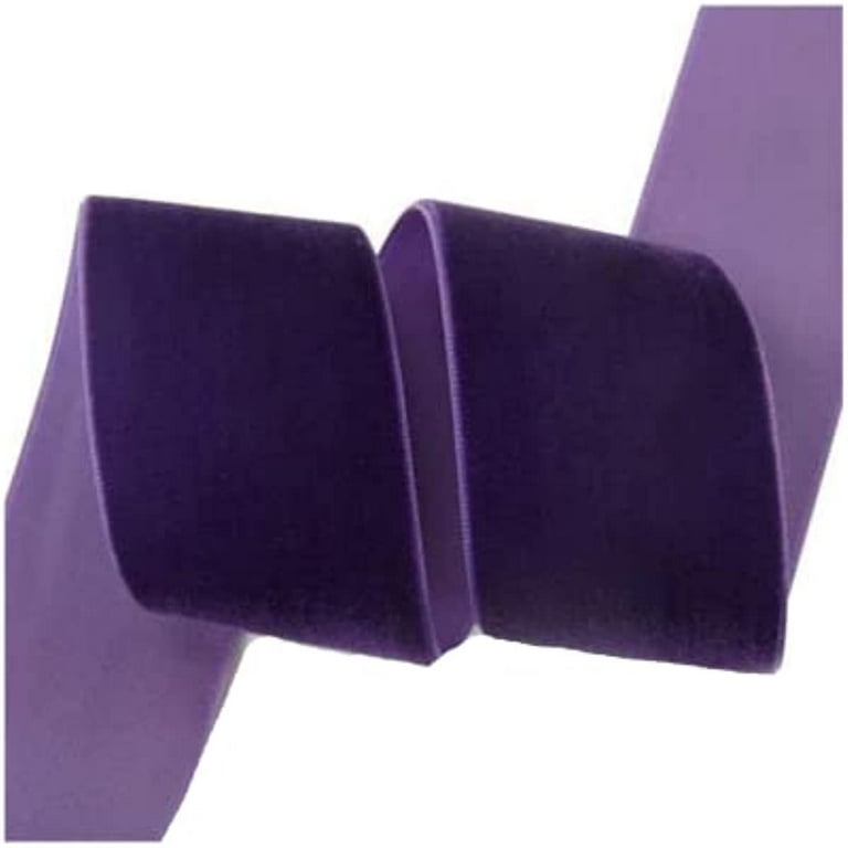 5 Yards 3/8 10mm Purple Velvet Ribbon Headband Clips Bow Wedding