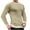 Khaki, variant on Men's Crew Neck Sweatshirts Waffle Round Neck Sweatshirt With Pullover Solid Color Long Sleeved Hoodless Tops