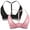 Black/Pink, variant on 2 Piece Women’s V Neck Triangle Bras Spaghetti Strap Low Cut Bralette Breathable Wireless No Padded Bralettes Front Closure Bras Shiny Silver Edge Racerback Bra Top Underwear
