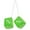 Green, variant on AIYUQ.U Plush Car Dice - Vibrant Rear View Mirror Charms and Decor