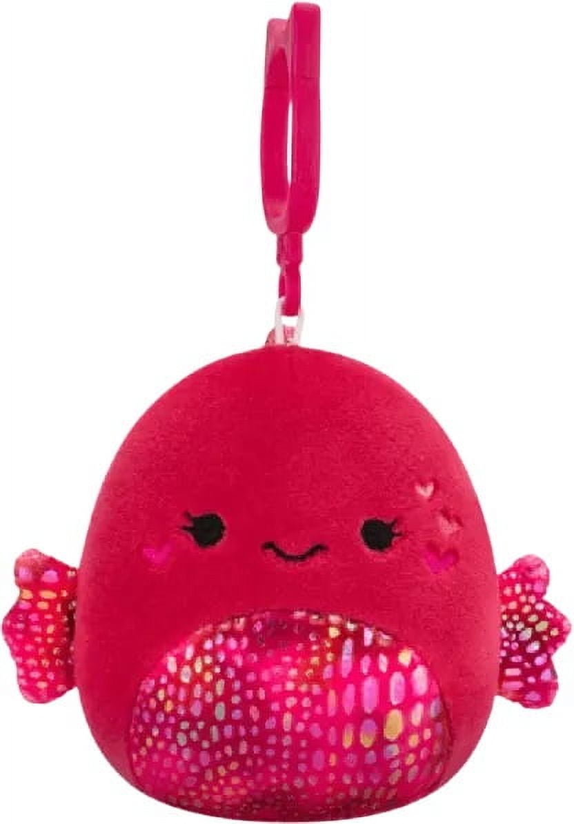 Squishmallow Valentine Clips 3.5" Set of 6 Banana Bat Cat Stuffed Animal Clips