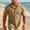 Khaki, variant on Mens Collar Shirts Semi Formal Summer Short Sleeve Button up Mens Shirts Casual Business Slim Plain