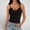 Black, variant on Womens Tank Tops with Built in Bra Summer Adjustable Spaghetti Straps Camisole Ribbed Cami Tanks Lace Trim Cami(Brown,XS)