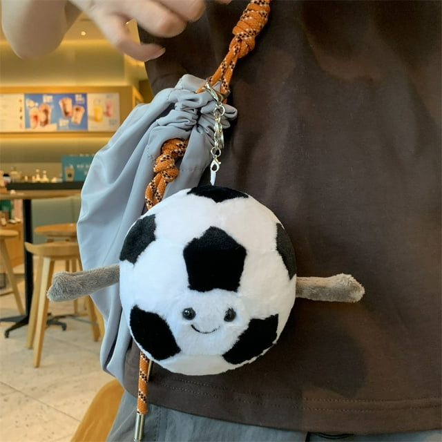 DEELLEEO Poupée de Tennis de Basketball Football Volleyball Badminton Rugby Volleyball Baseball Pendentif en Peluche