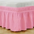 thumbnail image 1 of CRAFTHROU Jupes de Lit Élastiques Roses Autour Style Simple et Élégant 1 Ensemble Polyester, 1 of 8