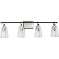 thumbnail image 4 of Cassell Collection Four-Light Brushed Nickel Matte Black Luxe Industrial Bath & Vanity Light, 4 of 13