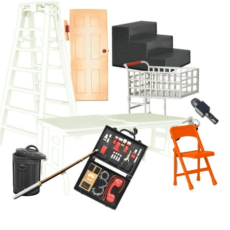 - 10 Piece HARDCORE Accessory Set for WWE Wrestling Action Figures