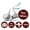 Maroon & White, variant on Darling Souvenir Halloween Theme Stickers for Candy Chocolate Labels 190 Pcs-Purple