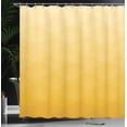 thumbnail image 3 of Ambesonne Yellow Ombre Shower Curtain, Retro Simple Wavy Art, 69"Wx84"L, Earth Yellow Mustard, 3 of 4