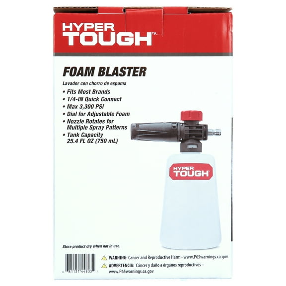 Hyper Tough Foam Blaster for Gas & Electric Pressure Washer, 25.4 fl oz, 1/4" Quick Connector