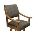 thumbnail image 3 of Solid Wood Bar Stool Casa Melina 30" Seat - Plumley Cocoa Fabric on Honey Frame, 3 of 3