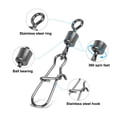 thumbnail image 5 of Windfall 50/100Pcs Swivel Fishing Connector Stainless Steel Hook Fast Rolling Clip Snaps - 1#, 2#, 3#, 4#, 5#, 6#, 7#, 8#, 10#, 12#, 14#, 1/0, 2/0, 3/0 (Optional), 5 of 7