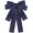Deep Blue, variant on Women's Bowknot Pre-Tied Bowties Ribbon Bow Brooch Wedding Party Pin Bow Tie Rose Red One Size