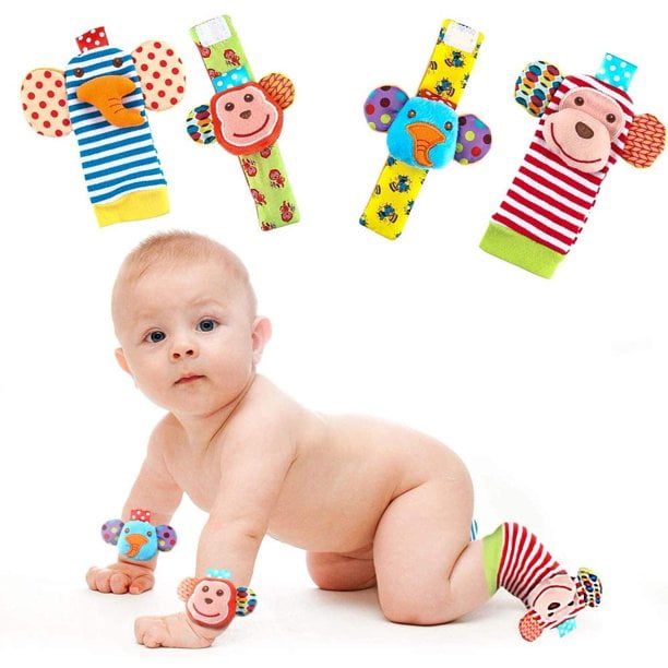 NewSoul Baby Foot Finders Socks Wrist Rattles,Infant Hand Foot Rattle
