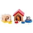 thumbnail image 2 of Casa de muñecas de madera con forma de animal para mascotas familiares con casas, 2 of 5