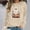 Khaki③, variant on MexChoioe Women Long Sleeve Pullover Sweatshirt Crew Neck Halloween Front Graphic for Casual Fall Outings Hooded Sweatshirt