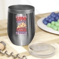 thumbnail image 2 of Funny Love Disappoints, Pizza Is Eternal, Retro Anti Valentine's Day Merch Gift, Stainless Steel 12oz Wine Tumbler, 2 of 5
