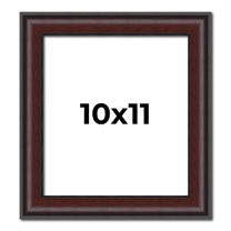 10x11 Frame Brown Round Mahogany Solid Wood Picture Frame | 1.625 Inch Moulding Width | with UV