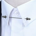 thumbnail image 2 of Fashion Shirt Collar Bar Tie Pin for Gift 70mm Copper Necktie Black, 2 of 6