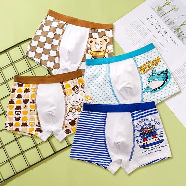 Ropa interior para niños, calzoncillos tipo bóxer sin trasero para bebés, calzoncillos de algodón para niños