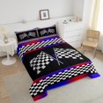 thumbnail image 4 of Erosebridal Race Gamer Bedding Toddler Comforter Set, Racing Car Down Comforter, Geometry Stripes Decor, Lightweight 2 Pieces, 4 of 8