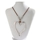 thumbnail image 5 of Collares de Corazón Bayetss para Mujer, Hermoso Collar Vintage Ajustable con Colgante de Amor Grande y Cadena de Cuerda de Cuero., 5 of 5