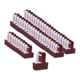 thumbnail image 4 of 50 unidades de portavasos para 2 tazas con envoltorio floral, caja de embalaje para llevar con asa para café. Rojo oscuro, 4 of 9