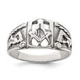 thumbnail image 6 of 925 Sterling Silver Antiqued Masonic Ring Size 10, 6 of 6