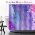 thumbnail image 5 of Extra Long Shower Curtain - Purple Pink Tie Dye Marble Lavender Abstract Modern Fabric Cloth Bath Shower Curtain Set with 12 Hooks Bathroom Decor Accessories Bathtub Curtain, 72"x78", 5 of 6