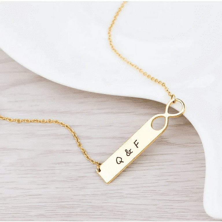 2 name bar necklace online