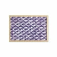 thumbnail image 1 of Abstract Wall Art with Frame, Monochrome Style Triangles Forming Diagonal Squares, Printed Fabric Poster for Bathroom Living Room, 35" x 23", Quartz Purple Grey, by Ambesonne, 1 of 2