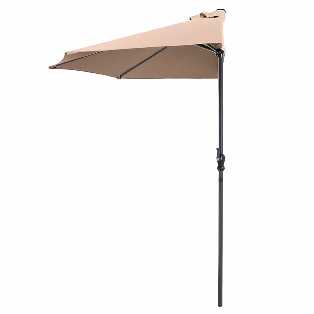 Aimee Lii 9Ft Patio Bistro Half Round Umbrella, Table Umbrella Outdoor Patio, Beige Aimee Lii 9Ft Patio Bistro Half Round Umbrella, Table Umbrella Outdoor Patio, Beige