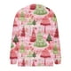 thumbnail image 5 of Cárdigan de punto con estampado navideño para mujer, abrigo con botones, 5 of 5