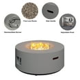 thumbnail image 6 of HongTaoK 32.5 inch Round Propane Fire Pit for Outside White 50K BTU Outdoor with Lava Rocks, All Weather Applicable, Gray, 6 of 9