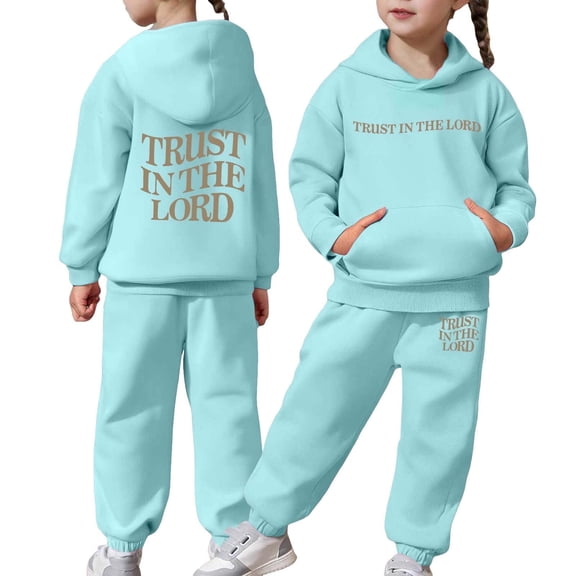 Girls Outfits Set for Children - Comfortable Long Sleeve Hoodie and Pants Sweat Suit for Kids Casual Wear
